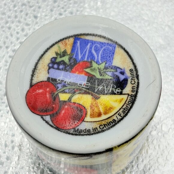Hand-Painted Fruit-Themed Porcelain Jam Jar With Lid & Spoon‎ Set By MSC Berries - Picture 10 of 16